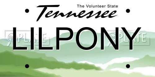 LILPONY Tennessee License Plate