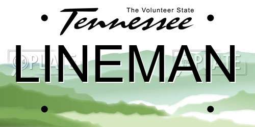 LINEMAN Tennessee License Plate