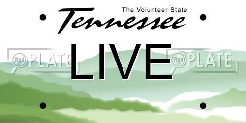 LIVE Tennessee License Plate