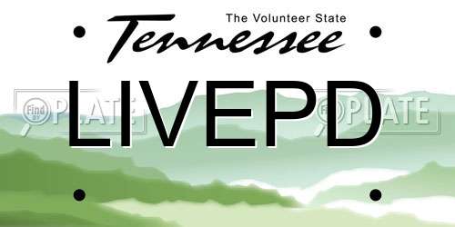 LIVEPD Tennessee License Plate