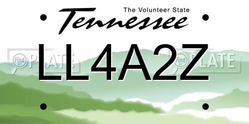 LL4A2Z Tennessee License Plate
