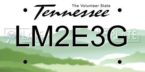 LM2E3G Tennessee License Plate