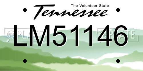 LM51146 Tennessee License Plate