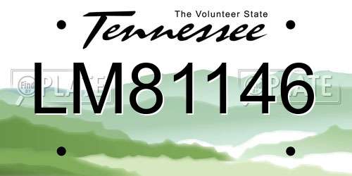 LM81146 Tennessee License Plate