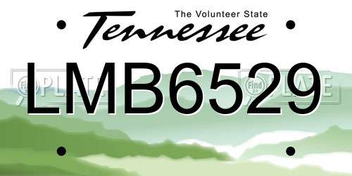 LMB6529 Tennessee License Plate
