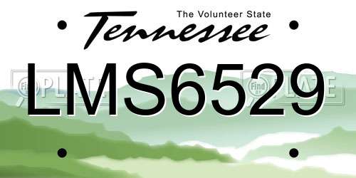 LMS6529 Tennessee License Plate