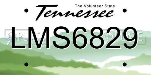 LMS6829 Tennessee License Plate