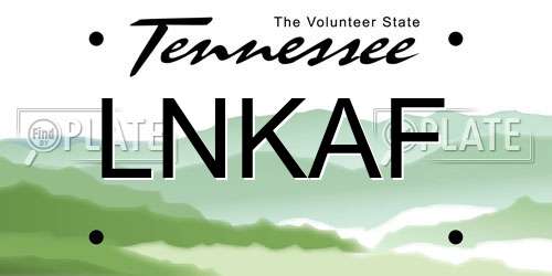 LNKAF Tennessee License Plate