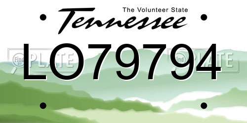 LO79794 Tennessee License Plate