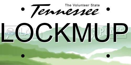 LOCKMUP Tennessee License Plate