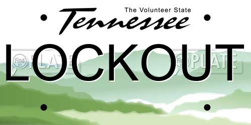 LOCKOUT Tennessee License Plate