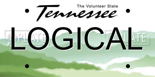 LOGICAL Tennessee License Plate