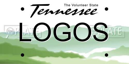 LOGOS Tennessee License Plate