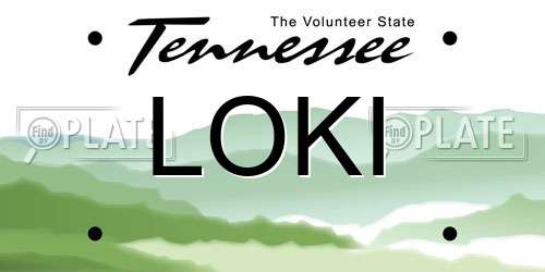 LOKI Tennessee License Plate