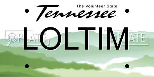 LOLTIM Tennessee License Plate