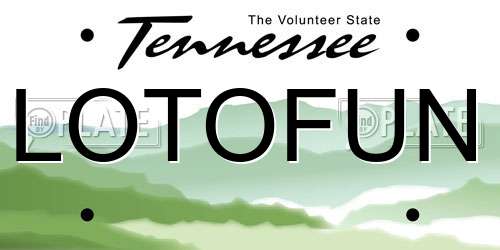 LOTOFUN Tennessee License Plate