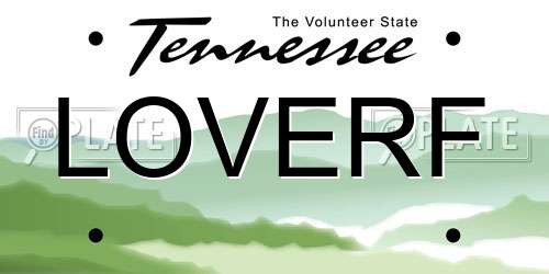 LOVERF Tennessee License Plate