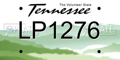LP1276 Tennessee License Plate