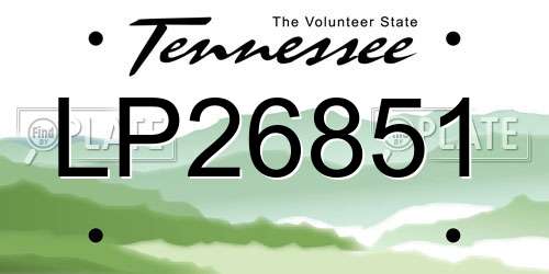 LP26851 Tennessee License Plate