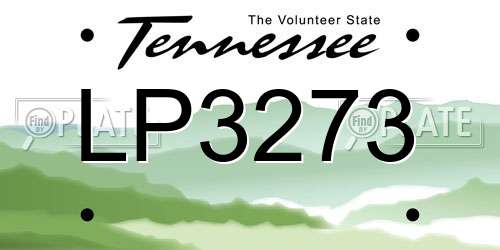 LP3273 Tennessee License Plate