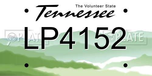 LP4152 Tennessee License Plate