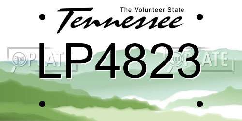 LP4823 Tennessee License Plate