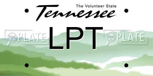 LPT Tennessee License Plate