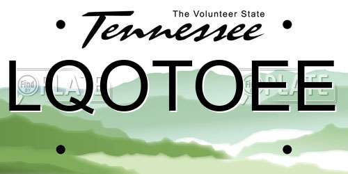 LQOTOEE Tennessee License Plate
