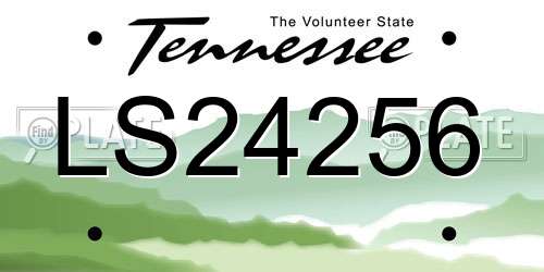 LS24256 Tennessee License Plate
