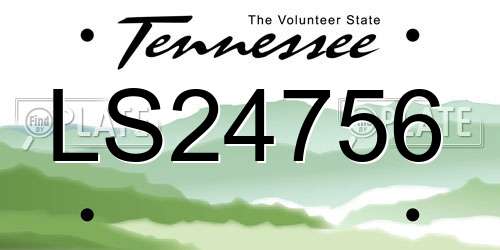 LS24756 Tennessee License Plate