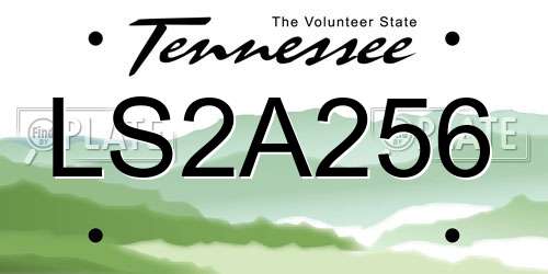 LS2A256 Tennessee License Plate