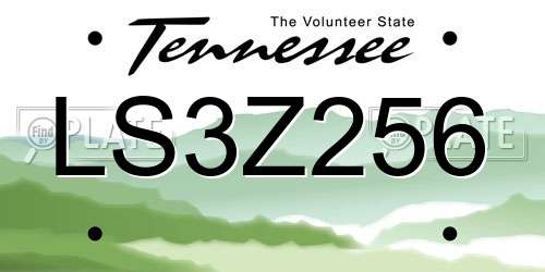 LS3Z256 Tennessee License Plate