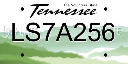 LS7A256 Tennessee License Plate