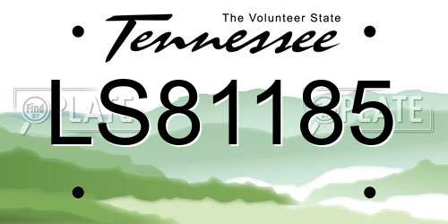 LS81185 Tennessee License Plate
