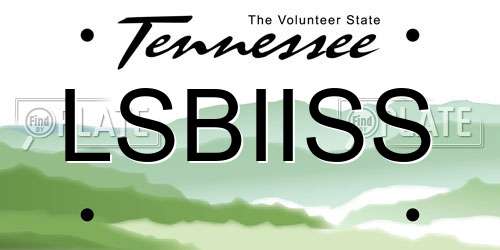 LSBIISS Tennessee License Plate