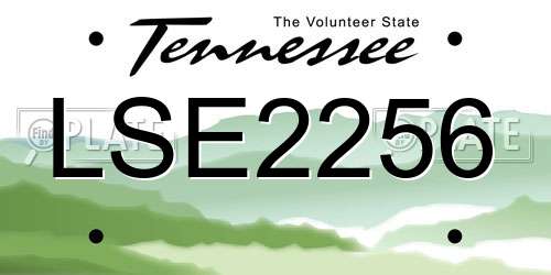 LSE2256 Tennessee License Plate