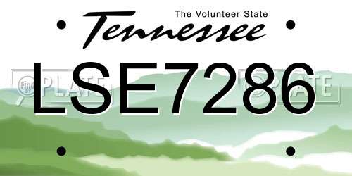 LSE7286 Tennessee License Plate