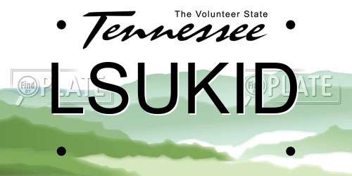 LSUKID Tennessee License Plate