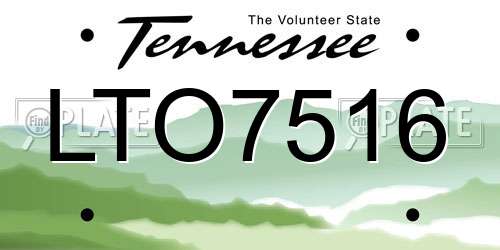 LTO7516 Tennessee License Plate