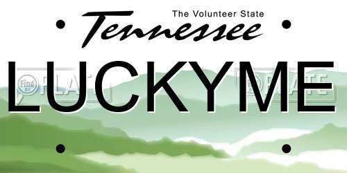 LUCKYME Tennessee License Plate
