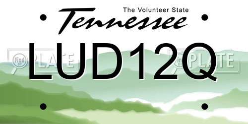 LUD12Q Tennessee License Plate