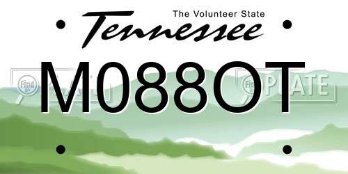 M088OT Tennessee License Plate