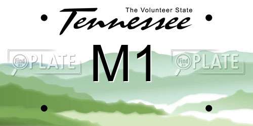 M1 Tennessee License Plate