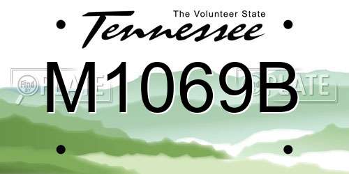 M1069B Tennessee License Plate