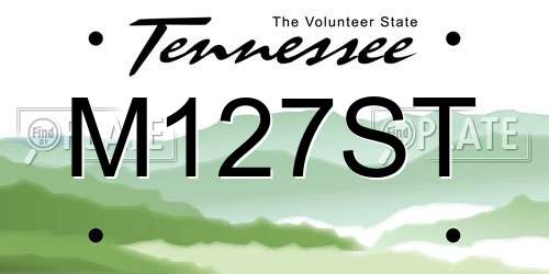 M127ST Tennessee License Plate