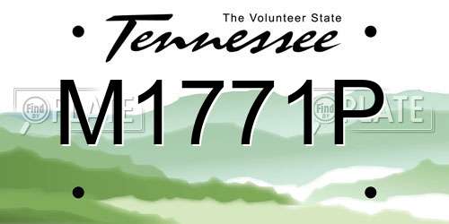M1771P Tennessee License Plate