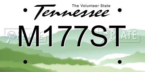 M177ST Tennessee License Plate
