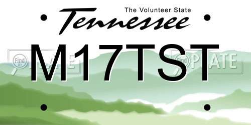 M17TST Tennessee License Plate