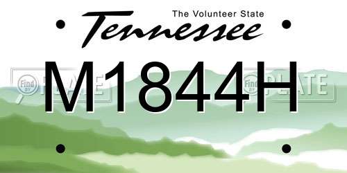 M1844H Tennessee License Plate