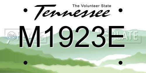 M1923E Tennessee License Plate